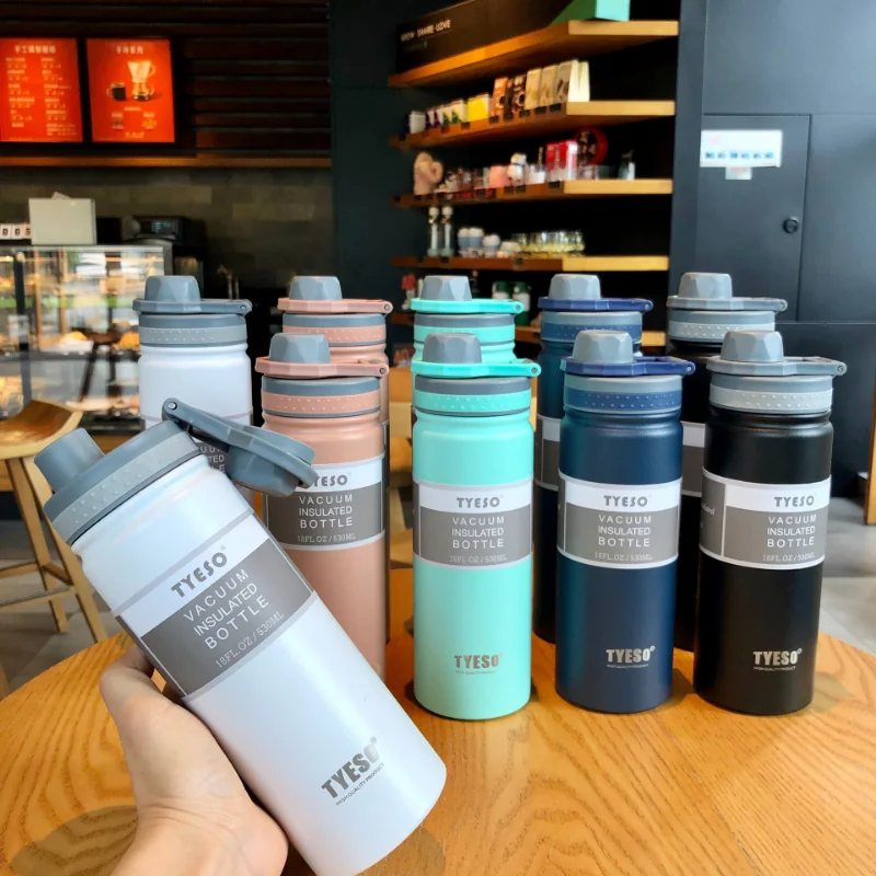 

530ml 750ml Thermos Kettle 304 Stainless Steel Thermal Cup Car Insulated Vacuum Flask Water Bottle Tumbler for Outdoor Sports