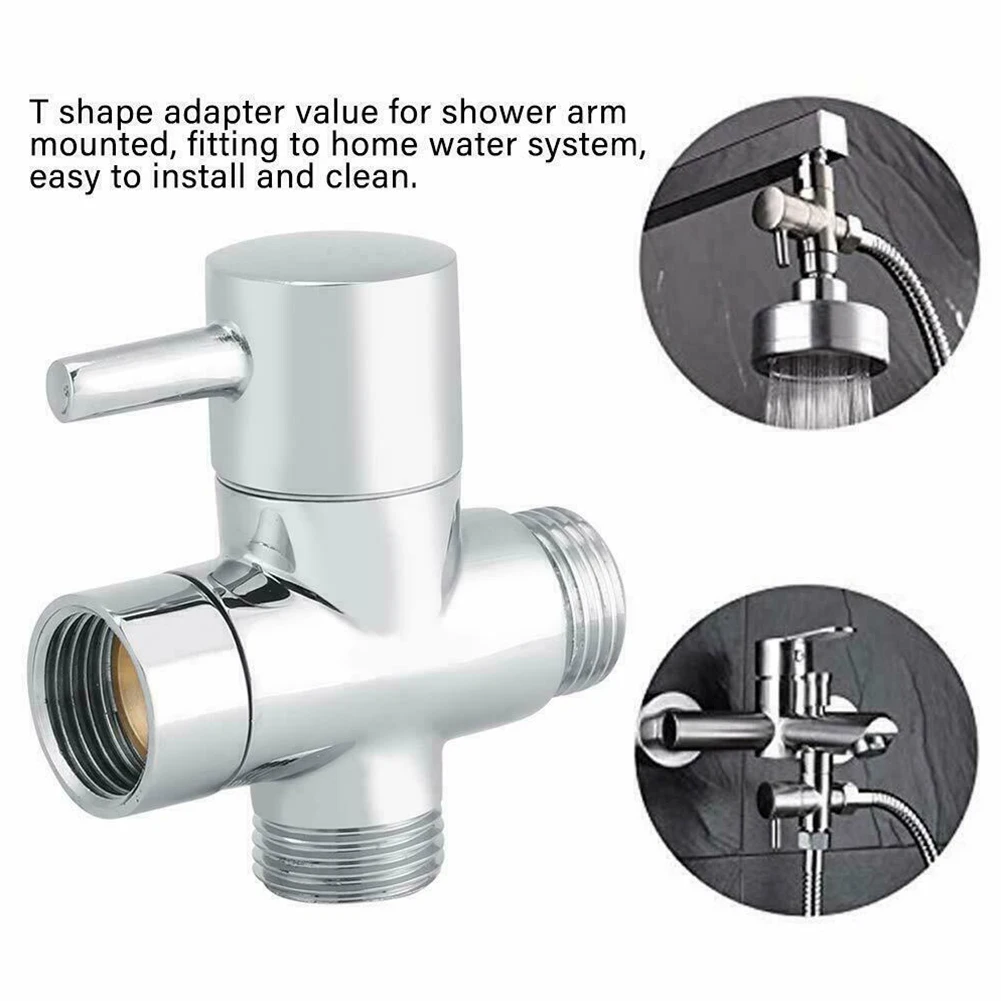 Durable High Quality New Diverter Valve Household Products Chrome Converter For Shower Head G1/2in T-adapter Flush
Durable High Quality New Diverter Valve Household Products Chrome Converter For Shower Head G1/2in T-adapter Flush