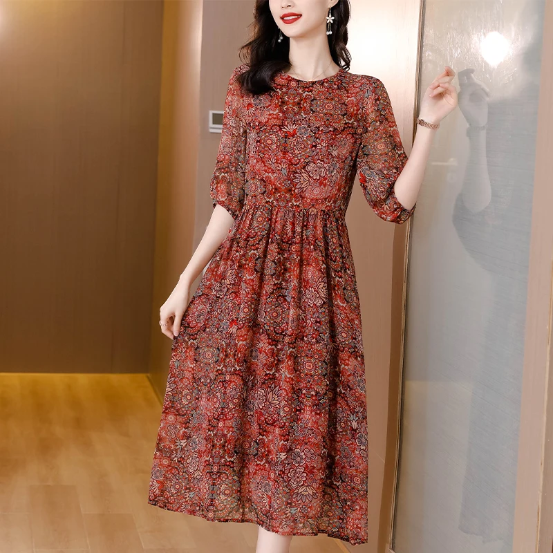 Printed Silk Dress Women's Party Clothing 2022 New Summer Fashion Temperament Large Size Loose Casual Tight Mini Skirt Vestidos
Printed Silk Dress Women's Party Clothing 2022 New Summer Fashion Temperament Large Size Loose Casual Tight Mini Skirt Vestidos