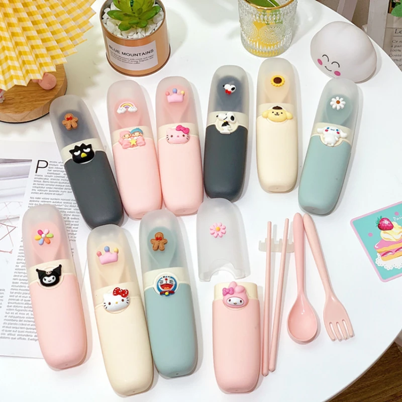 Sanrio Kawaii Cutlery Cartoon Cinnamoroll Portable Eco-friendly Cutlery Set Student Baby Children Eating Spoon Fork
Sanrio Kawaii Cutlery Cartoon Cinnamoroll Portable Eco-friendly Cutlery Set Student Baby Children Eating Spoon Fork