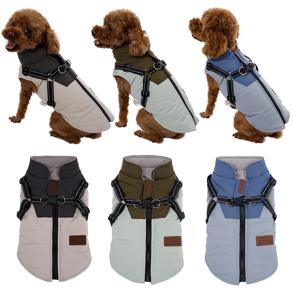 Pet Dog Jacket With Harness Winter Warm Dog Clothes For Small Large Dogs Waterproof Dog Coat Chihuahua French Bulldog Outfits
Pet Dog Jacket With Harness Winter Warm Dog Clothes For Small Large Dogs Waterproof Dog Coat Chihuahua French Bulldog Outfits