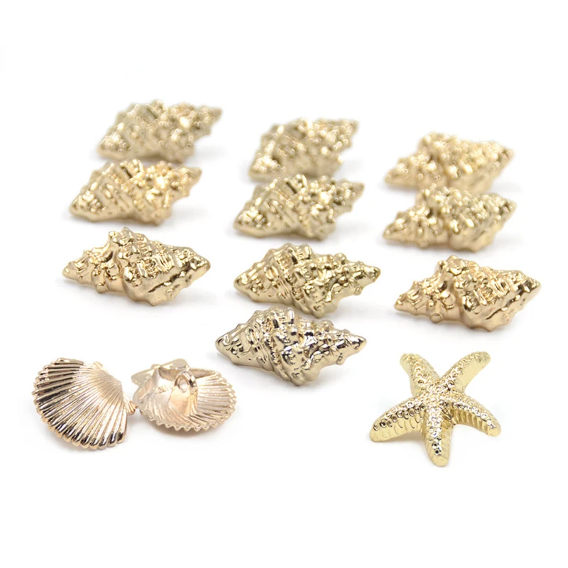 10 Pieces/Lot Metal Sewing Button Scrapbooking Sea Series Glittering Starfish Seashells Jeans Buttons Decorative
10 Pieces/Lot Metal Sewing Button Scrapbooking Sea Series Glittering Starfish Seashells Jeans Buttons Decorative
