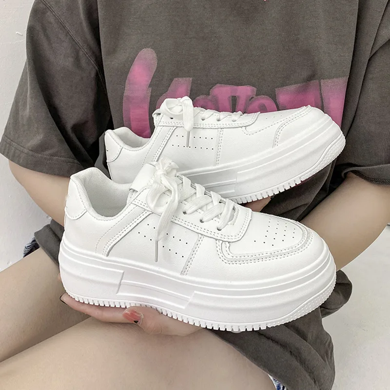 Thick soled small white shoes for women in spring and autumn 2023, new height increased breathable shoes, versatile board shoes
Thick soled small white shoes for women in spring and autumn 2023, new height increased breathable shoes, versatile board shoes