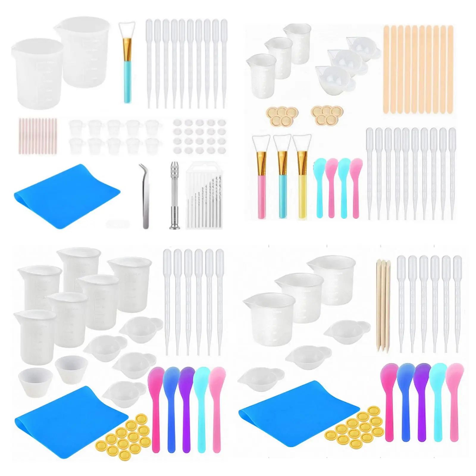 Durable Measuring Cups Kit Transfer Pipettes Silicone Mat Spoons DIY Crafts
Durable Measuring Cups Kit Transfer Pipettes Silicone Mat Spoons DIY Crafts