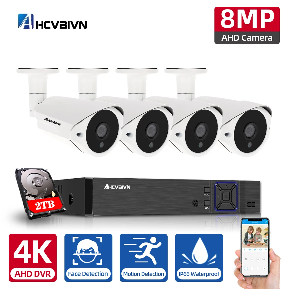 H.265 8MP 4CH AHD DVR Kit 4K CCTV DVR наружная система распознавания лица Камера Безопасности Водонепроницаемая дневное ночное видение Ahd Camera s Set
H.265 8MP 4CH AHD DVR Kit 4K CCTV DVR наружная система распознавания лица Камера Безопасности Водонепроницаемая дневное ночное видение Ahd Camera s Set
