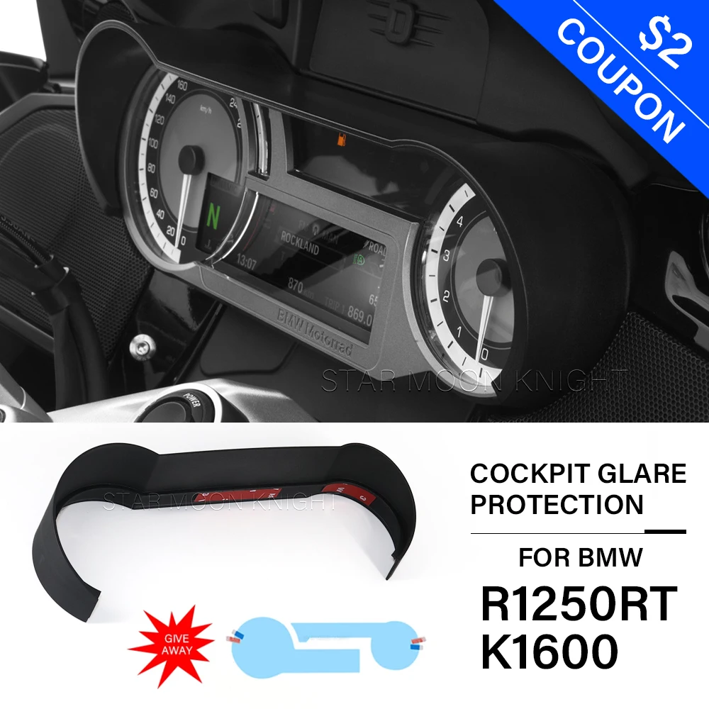 Cockpit Glare Protection For BMW R1250RT -2020 K1600B K 1600 GT K 1600 GTL K1600 Grand America Instrument Frame sun visor cap
Cockpit Glare Protection For BMW R1250RT -2020 K1600B K 1600 GT K 1600 GTL K1600 Grand America Instrument Frame sun visor cap