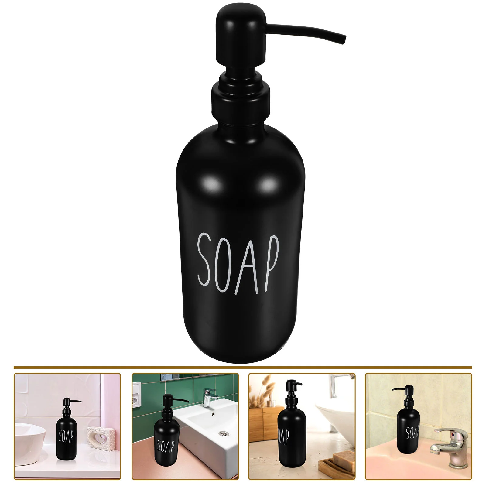 

Bottled Shampoo Press Pump Handwashing Fluid Liquid Soap Dispenser Bottles Glass Bathroom Lotion Dispensers