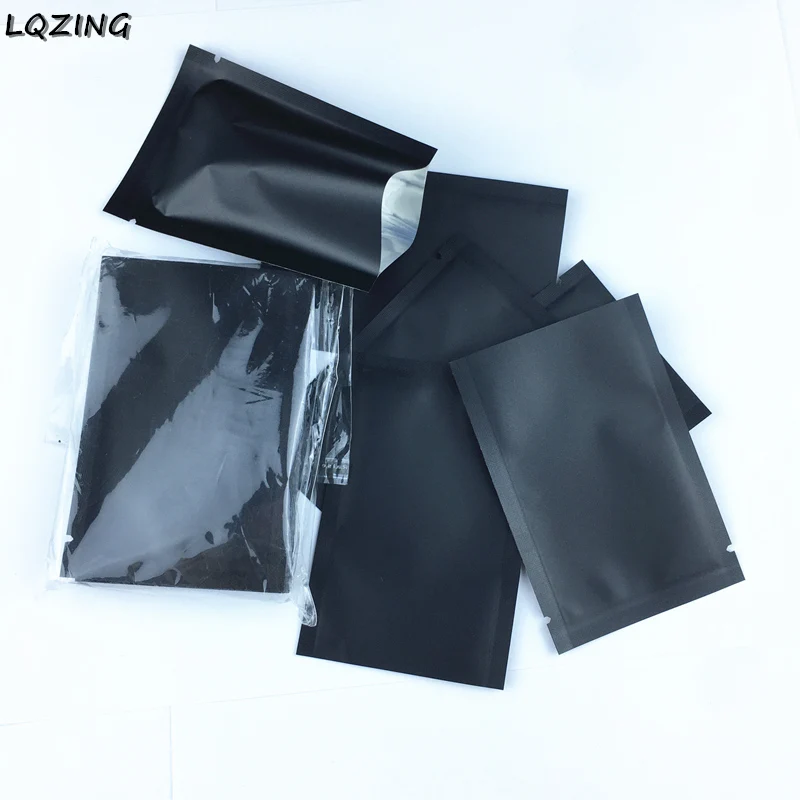 4x6" Matte Black Aluminum Foil Bag Smell Proof Open Top Food Storage Bags Sugar Powder Tea Gifts Heat Sealing Packaging Pouches
4x6" Matte Black Aluminum Foil Bag Smell Proof Open Top Food Storage Bags Sugar Powder Tea Gifts Heat Sealing Packaging Pouches