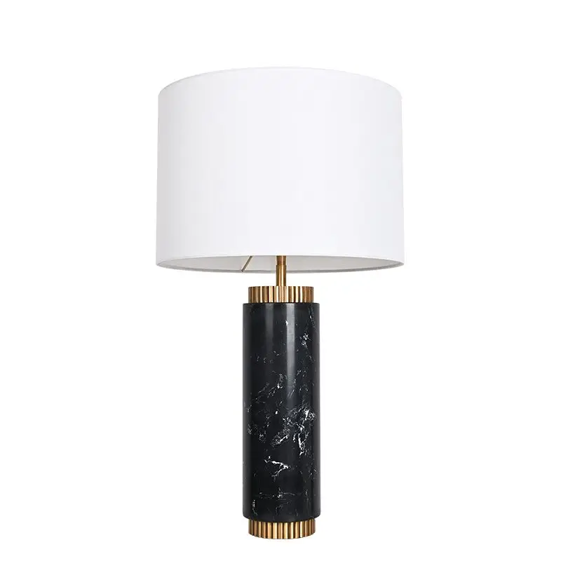 Classic Antique Brass Design Living Room Bedside Solid Black Marble Column Striped Table Lamp
Classic Antique Brass Design Living Room Bedside Solid Black Marble Column Striped Table Lamp