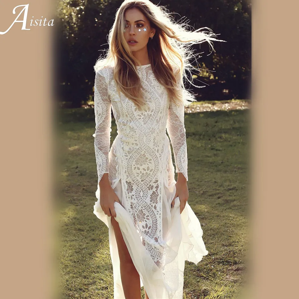 Bohemian A-line Wedding Dress With Lace Applique Bridal Chiffon Vestidos De Boda Tulle Sweep Train Beach Bridal Gown Bride Robe
Bohemian A-line Wedding Dress With Lace Applique Bridal Chiffon Vestidos De Boda Tulle Sweep Train Beach Bridal Gown Bride Robe
