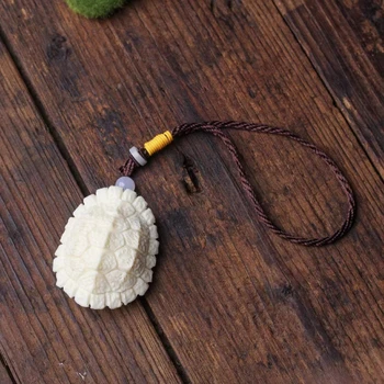 Ivory fruit rich in the world hand piece play turtle fortune car pendant decoration god animal turtle shell living room