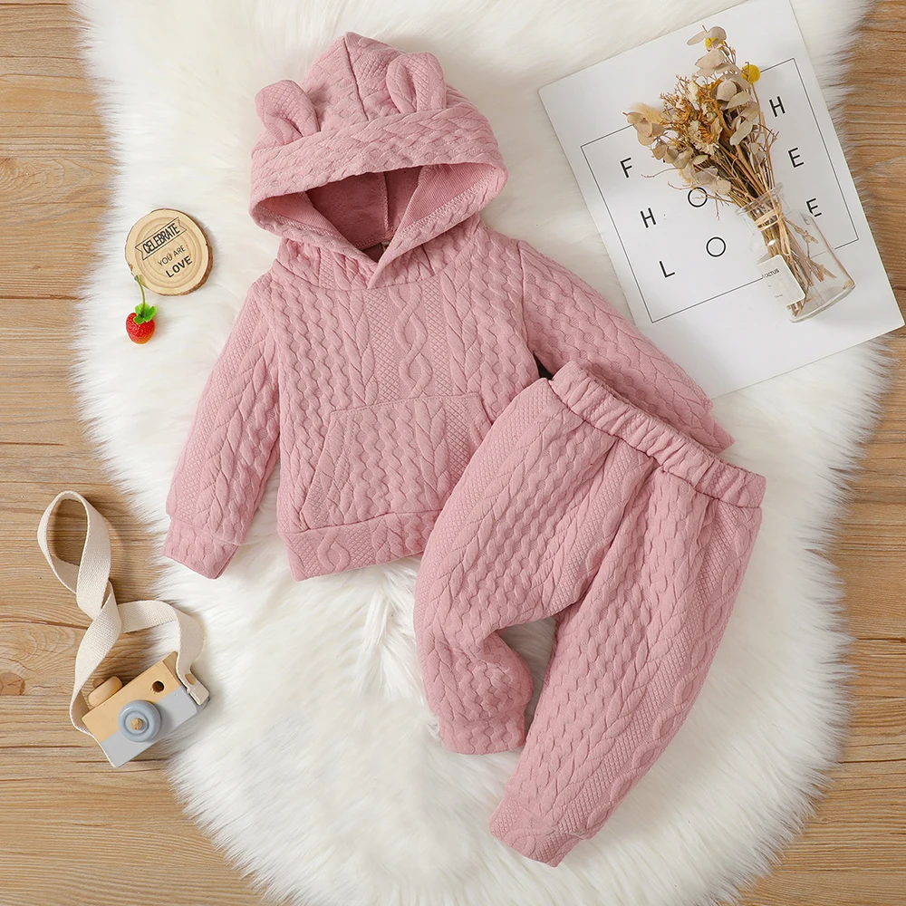 Newborn Baby Girl Clothes Solid Toddler Children's Clothing Fashion Jumpsuits Two Piece Clothes Set Hooded Top+Pants 2022 Autumn
Newborn Baby Girl Clothes Solid Toddler Children's Clothing Fashion Jumpsuits Two Piece Clothes Set Hooded Top+Pants 2022 Autumn