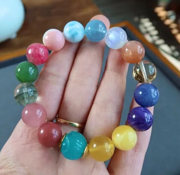 Natural Different 17 Mixed Charoite Amber Larimar Aquamarine Moonstone Rutilated Quartz Kunzite Beads Bracelet 12mm AAAAA
Natural Different 17 Mixed Charoite Amber Larimar Aquamarine Moonstone Rutilated Quartz Kunzite Beads Bracelet 12mm AAAAA