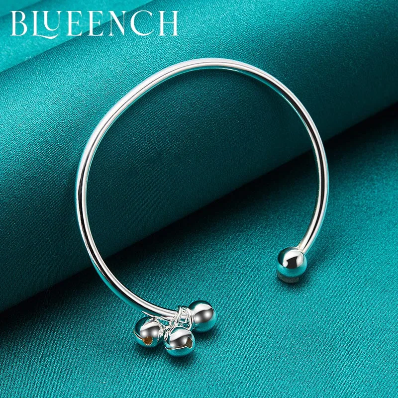 

Blueench 925 Sterling Silver Ball Pendant Bracelet Bangle For Women To Propose Wedding Party Fashion Glamour Jewelry