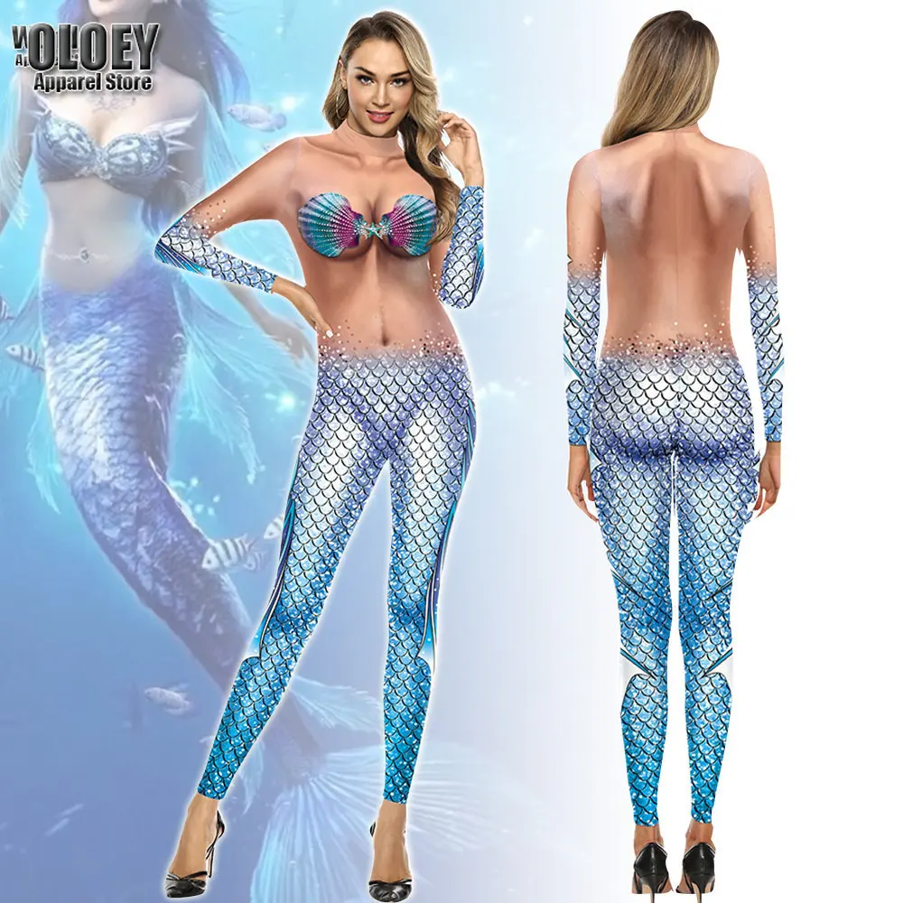 Женский комбинезон для косплевечерние, с 3D принтом рыбы 
Женский комбинезон для косплевечерние, с 3D принтом рыбы