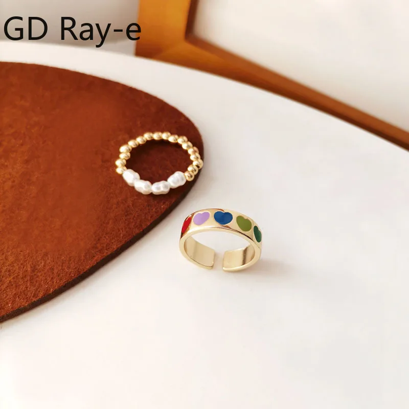 New Fashion Multi Pack Rings for Women Sweet Stretched Pearl Ring And Lovely Colorful Heart Enamel Opening Beaded Ring Set 2581
New Fashion Multi Pack Rings for Women Sweet Stretched Pearl Ring And Lovely Colorful Heart Enamel Opening Beaded Ring Set 2581
