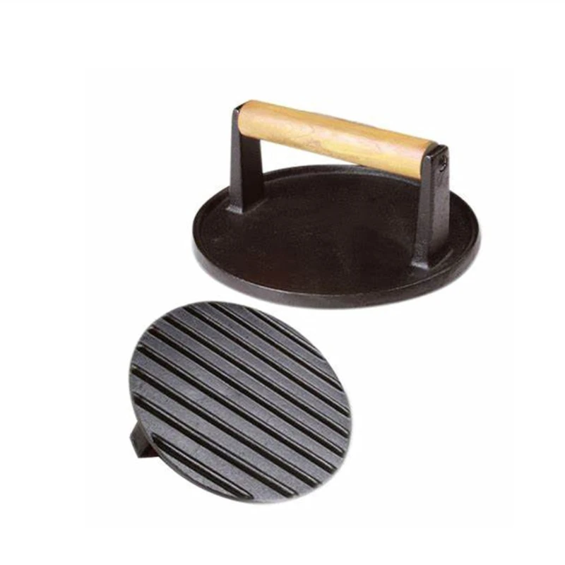 Single Cast Iron Grill Press,Heavy Duty Bacon Burger with Wooden Handle,Pre-Seasoned Steak for Flat Top Griddle Teppanyaki BBQ
Single Cast Iron Grill Press,Heavy Duty Bacon Burger with Wooden Handle,Pre-Seasoned Steak for Flat Top Griddle Teppanyaki BBQ