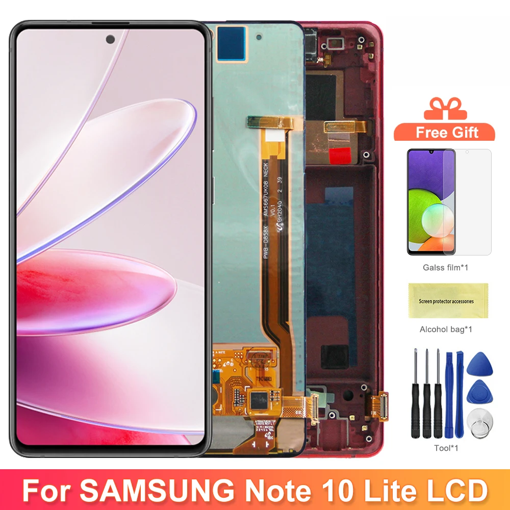 Экран дисплея для Samsung Galaxy Note 10 Lite, ЖК-дисплей с сенсорным экраном, дигитайзер, Запчасти для Samsung N770 N770F/DS N770F/DSM
Экран дисплея для Samsung Galaxy Note 10 Lite, ЖК-дисплей с сенсорным экраном, дигитайзер, Запчасти для Samsung N770 N770F/DS N770F/DSM