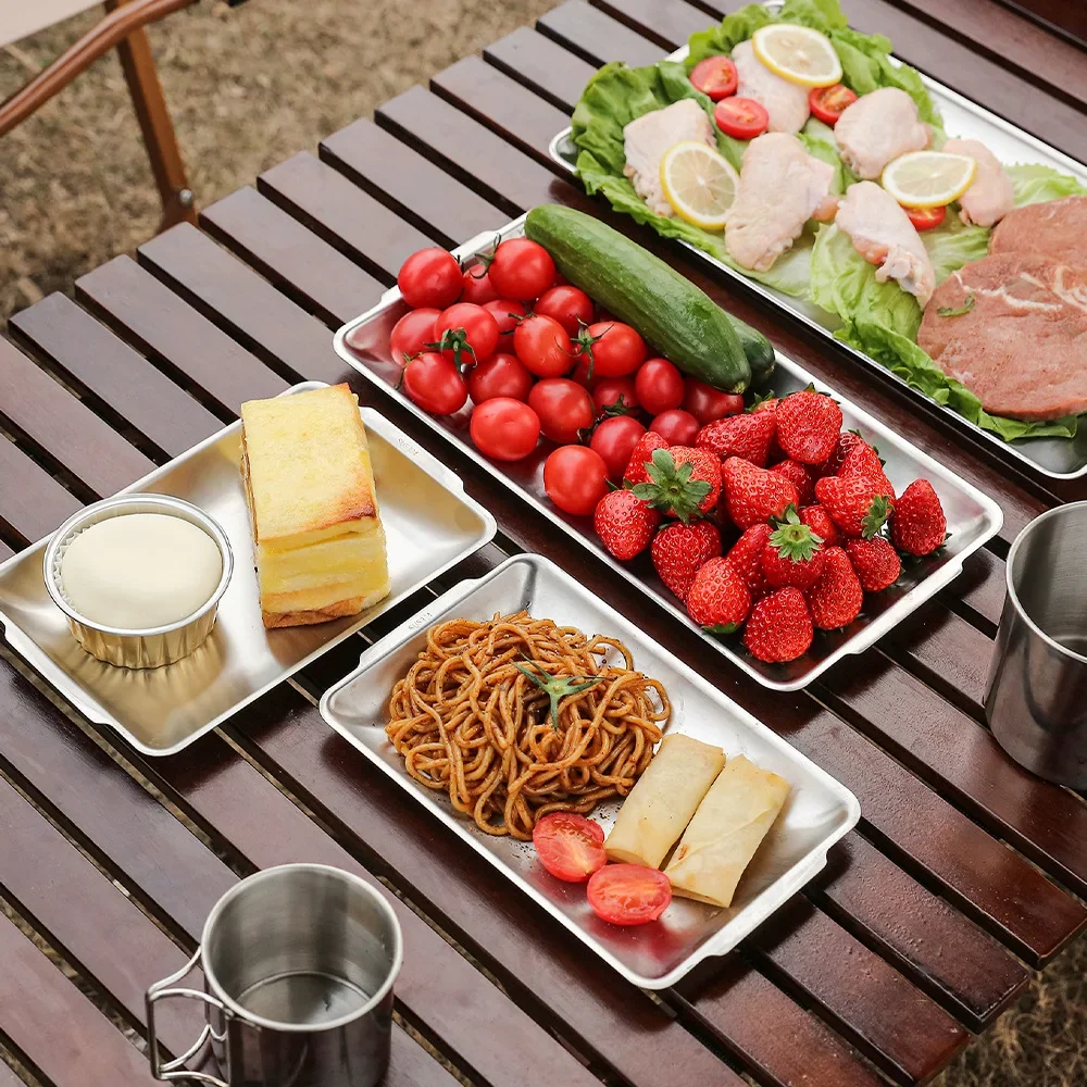 Outdoor 304 Stainless Steel Barbecue Plate Thickened Rectangular Barbecue Plate Sushi Plate Flat Plate Tray Korean Tableware
Outdoor 304 Stainless Steel Barbecue Plate Thickened Rectangular Barbecue Plate Sushi Plate Flat Plate Tray Korean Tableware