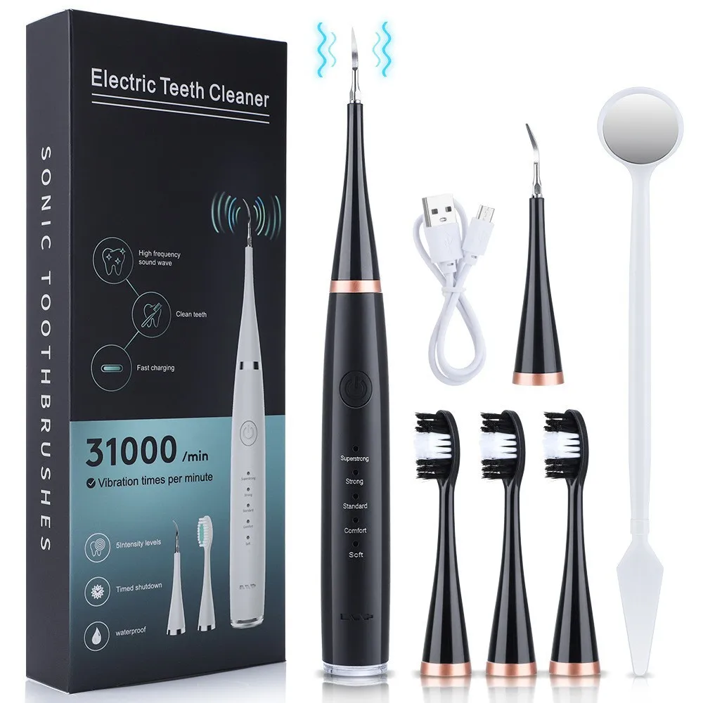 6IN1 Electric Toothbrush Set High Frequency Vibration Removal of Calculus Teeth Cleaning Dental Device Teeth Whitening Dropshipp
6IN1 Electric Toothbrush Set High Frequency Vibration Removal of Calculus Teeth Cleaning Dental Device Teeth Whitening Dropshipp