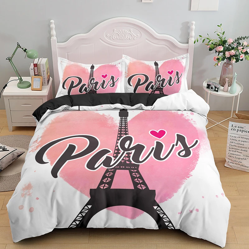 Paris Tower Bedding Set Beautiful Scenery Comforter Simple Style Cover With Pillowcover Single Double King Queen Size Bedclothes
Paris Tower Bedding Set Beautiful Scenery Comforter Simple Style Cover With Pillowcover Single Double King Queen Size Bedclothes