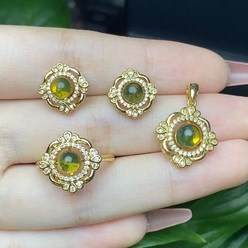 Mexican Blue Amber Flower Pendant Necklace Stud Earrings And Rings Jwellery Sets Women 100% Natural Ambers Fine Jewelry Set
Mexican Blue Amber Flower Pendant Necklace Stud Earrings And Rings Jwellery Sets Women 100% Natural Ambers Fine Jewelry Set
