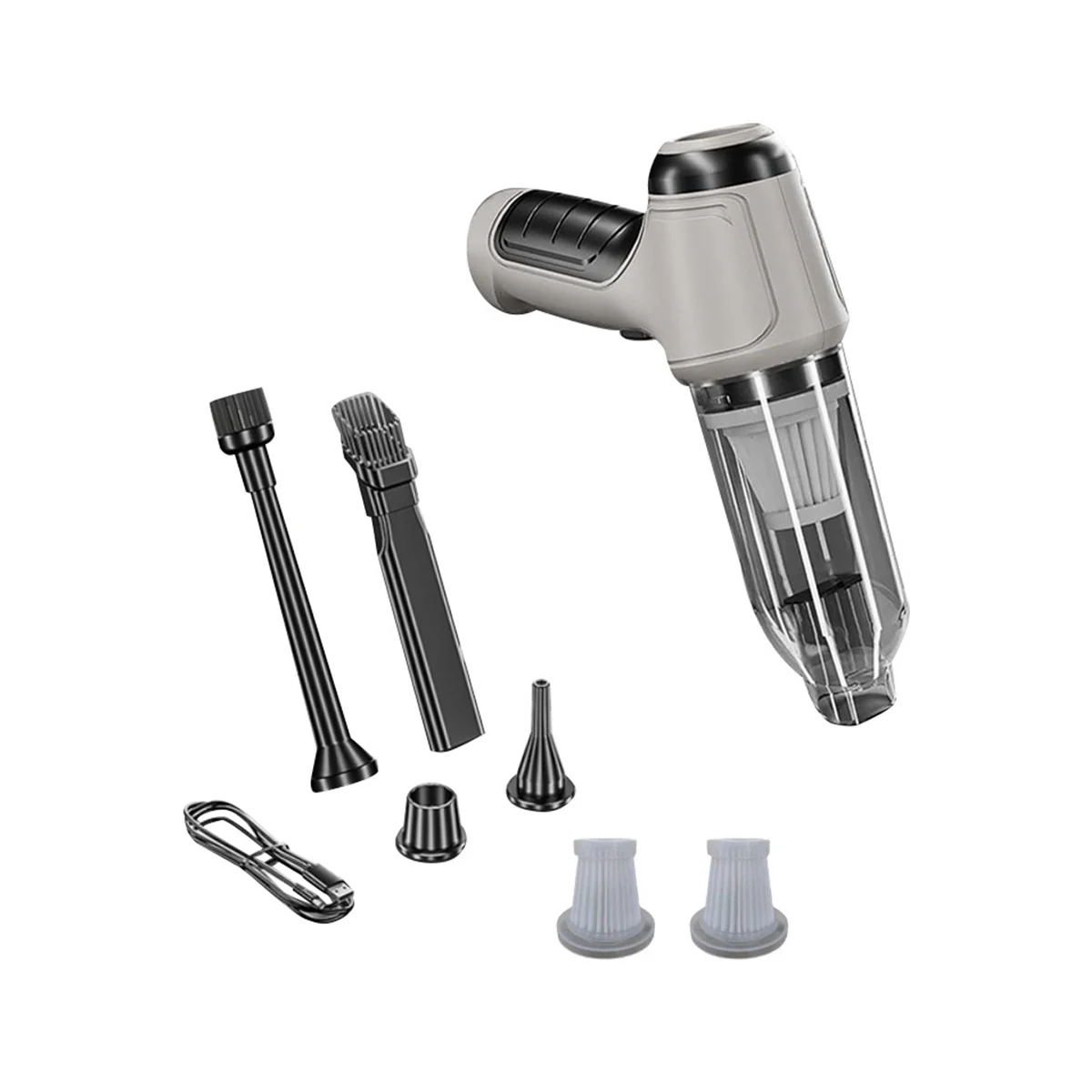 3-In-1 Car Vacuum Cleaner Auto Robot Wireless Powerful Cleaning Machine Car Accessories Home Appliance Strong White-Gray 
3-In-1 Car Vacuum Cleaner Auto Robot Wireless Powerful Cleaning Machine Car Accessories Home Appliance Strong White-Gray