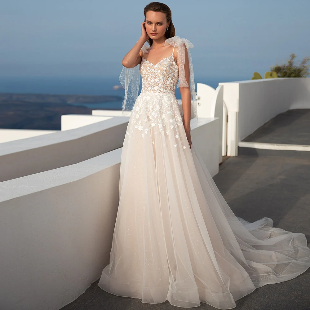 Женское ТРАПЕЦИЕВИДНОЕ свадебное платье It's yiiya, белое фатиновое платье со шлейфом и открытой спиной на лето 2022 
Женское ТРАПЕЦИЕВИДНОЕ свадебное платье It's yiiya, белое фатиновое платье со шлейфом и открытой спиной на лето 2022