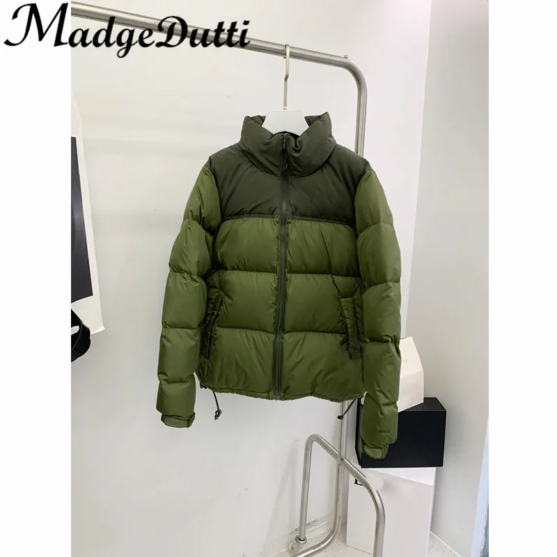 12.9 MadgeDutti Cuff Letter Embroidery Patchwork Color Stand Collar Keep Warm Hem Drawstring Down Coat Women
12.9 MadgeDutti Cuff Letter Embroidery Patchwork Color Stand Collar Keep Warm Hem Drawstring Down Coat Women