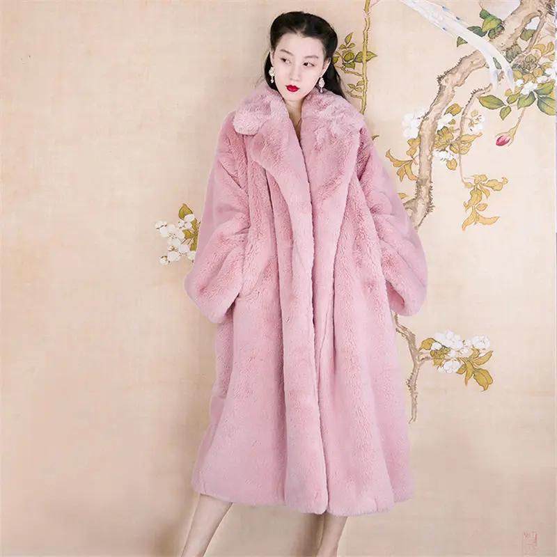 Women Warm Faux Fur Coat Female Thick Women Turn Down Collar Fake Fur Overcoat Thick Long Coat Ladies Tweed Woolen Jacket G117
Women Warm Faux Fur Coat Female Thick Women Turn Down Collar Fake Fur Overcoat Thick Long Coat Ladies Tweed Woolen Jacket G117