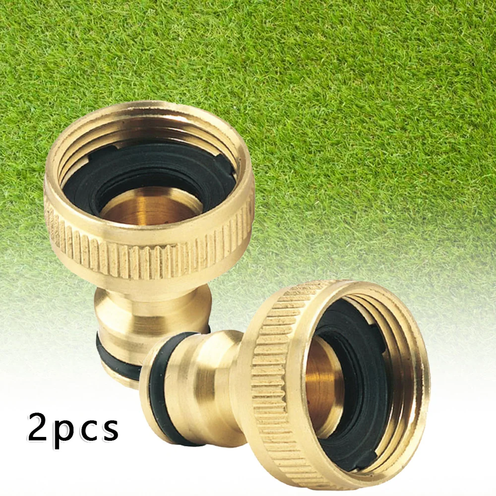 

2pcs/Set Thread Connector Fitting 3/4" To 1/2" INCH Brass Garden Faucet Hose Tap Water Adapter Connector 4*3cm/1.57*1.18in