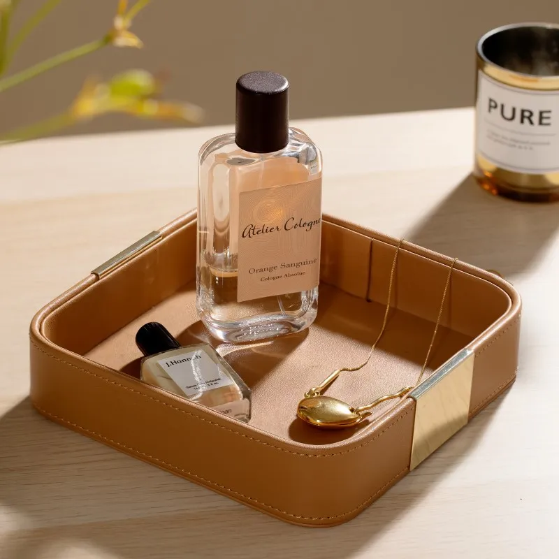 Light Luxury PU Leather Storage Portable Makeup Organizer Storage Jewelry Ring Dish Entrance Key Holder Sundry Tray Jewellry
Light Luxury PU Leather Storage Portable Makeup Organizer Storage Jewelry Ring Dish Entrance Key Holder Sundry Tray Jewellry
