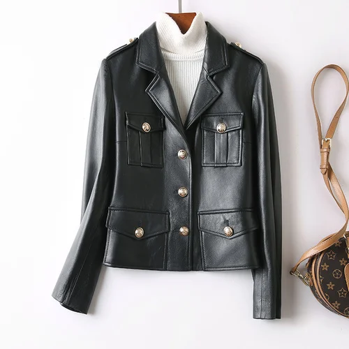 Luxury brand Women Genuine Leather Jacket Real Sheepskin Coat Spring Autumn Fashion Clothes Woman Short Biker Jackets Casaco HLY
Luxury brand Women Genuine Leather Jacket Real Sheepskin Coat Spring Autumn Fashion Clothes Woman Short Biker Jackets Casaco HLY