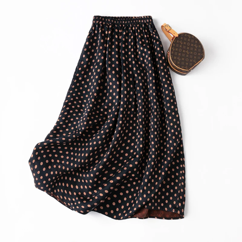 Retro Skirt Women Natural Silk 2022 New Vintage DOT Mid-Calf Empire Skirts Womens Midi Korean Style Fashion Clothing
Retro Skirt Women Natural Silk 2022 New Vintage DOT Mid-Calf Empire Skirts Womens Midi Korean Style Fashion Clothing