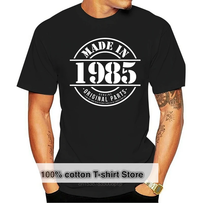 

Made In 1985 Mens Funny T Shirt Christmas Gift For Him Dad Grandad Fathers Day Men Summer T Shirt Newest 2020 MenFashion