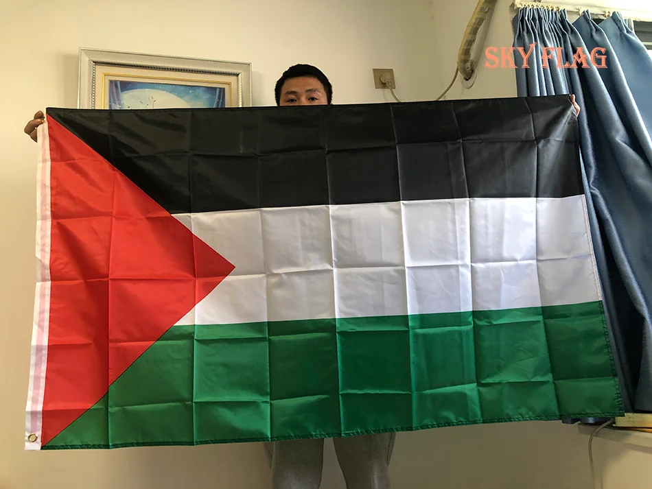 

Флаг неба, 100 шт., большой яркости 150x90 см, подвесной высококачественный полиэстер, газа, палестиновый баннер