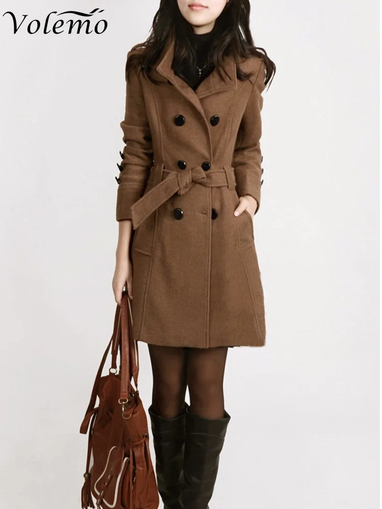Coat 2023 Women's Autumn Winter Double Breasted Long Sleeve Turn Down Neck Jacket Female Korean Classic Slim Medium Long Coats
Coat 2023 Women's Autumn Winter Double Breasted Long Sleeve Turn Down Neck Jacket Female Korean Classic Slim Medium Long Coats
