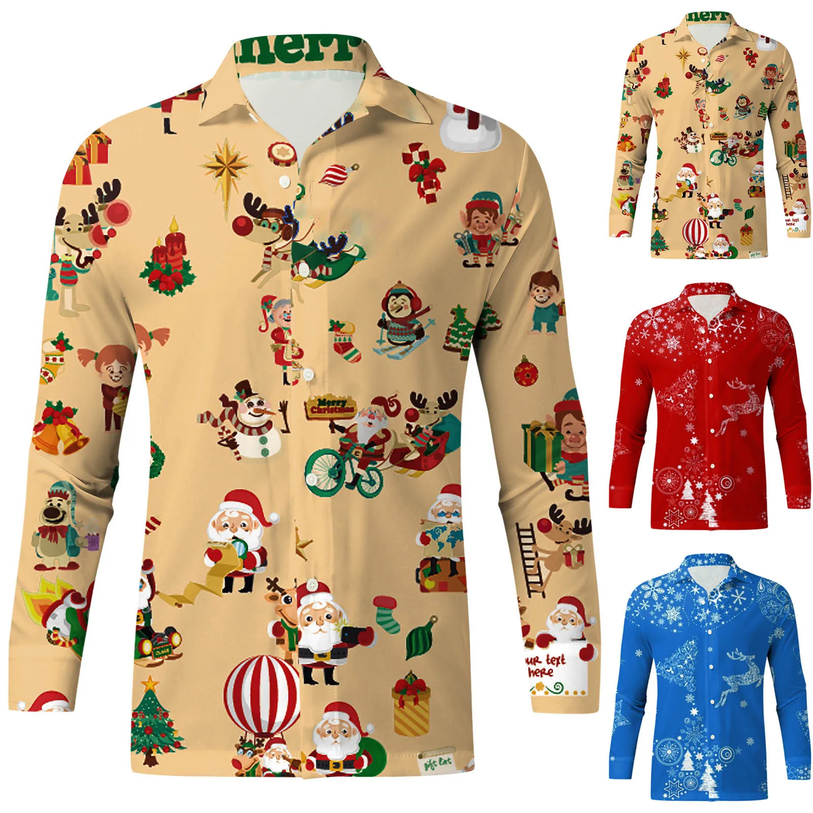 Men's Christmas Shirt Winter Men's Shirt Fashion Casual Men's Christmas Shirt Long Sleeve Shirt Christmas Gift Shirt Autumn
Men's Christmas Shirt Winter Men's Shirt Fashion Casual Men's Christmas Shirt Long Sleeve Shirt Christmas Gift Shirt Autumn