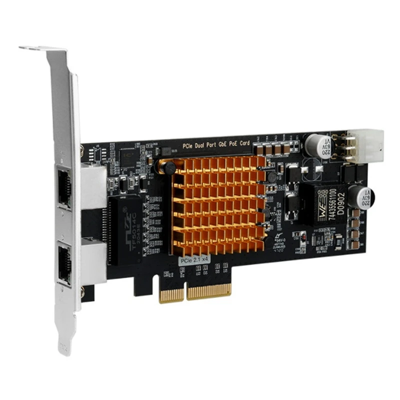 RJ45 Dual Port Gigabit Network Card PCI-E 2.1 X4 Gigabit Network Card I350AM2 Chip 30W 1000Mb/S Support Hot Swap
RJ45 Dual Port Gigabit Network Card PCI-E 2.1 X4 Gigabit Network Card I350AM2 Chip 30W 1000Mb/S Support Hot Swap