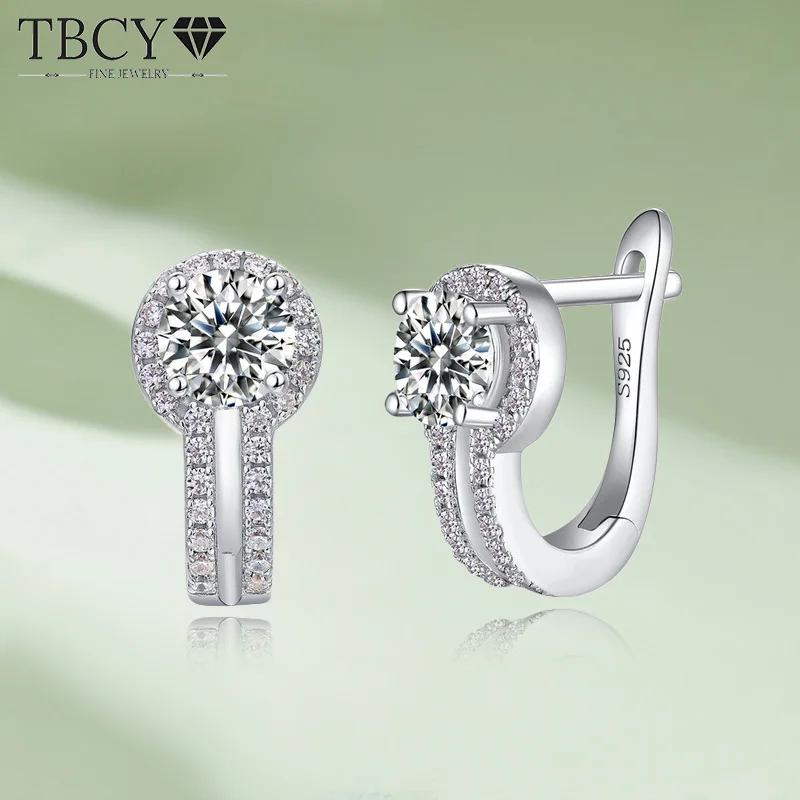 TBCYD 5mm D Color Moissanite Hoop Earrings For Women 925 Sterling Silver Original New Four Claw Earrings Sparkling Jewelry Gifts
TBCYD 5mm D Color Moissanite Hoop Earrings For Women 925 Sterling Silver Original New Four Claw Earrings Sparkling Jewelry Gifts