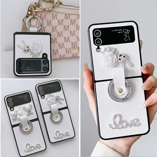 Korean Glitter Rhinestone Case for Samsung Galaxy Z Flip 3 zflip3 zflip4 5G Phone Cover Coque Samsung Z Flip 4 flip4 flip3 Ring 
Korean Glitter Rhinestone Case for Samsung Galaxy Z Flip 3 zflip3 zflip4 5G Phone Cover Coque Samsung Z Flip 4 flip4 flip3 Ring