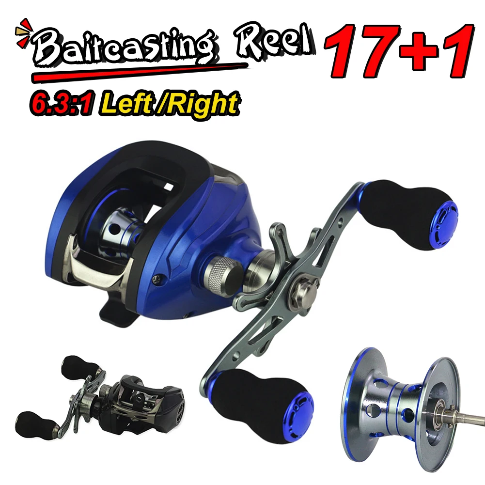 Baitcasting Reel Lightweight Fishing Reel 8KG Max Drag 6.3:1 Ratio Adjustable Magnetic Brake System Saltwater Freshwater Reel
Baitcasting Reel Lightweight Fishing Reel 8KG Max Drag 6.3:1 Ratio Adjustable Magnetic Brake System Saltwater Freshwater Reel