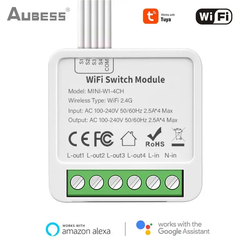 2023 New Tuya WiFi 1/2/3/4 Gang Smart Switch Module With Dual Way Control Voice Control Work With Alexa Google Home Yandex Alice
2023 New Tuya WiFi 1/2/3/4 Gang Smart Switch Module With Dual Way Control Voice Control Work With Alexa Google Home Yandex Alice