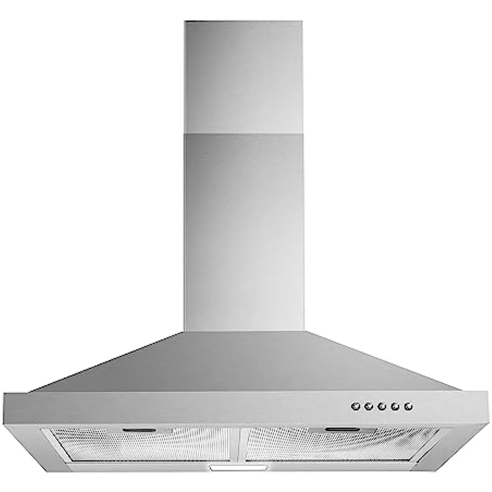 Convertible Duct, Stainless Steel Chimney-Style Over Stove Vent Hood with LED Light, 3 Speed Exhaust Fan, 450 CFM
Convertible Duct, Stainless Steel Chimney-Style Over Stove Vent Hood with LED Light, 3 Speed Exhaust Fan, 450 CFM