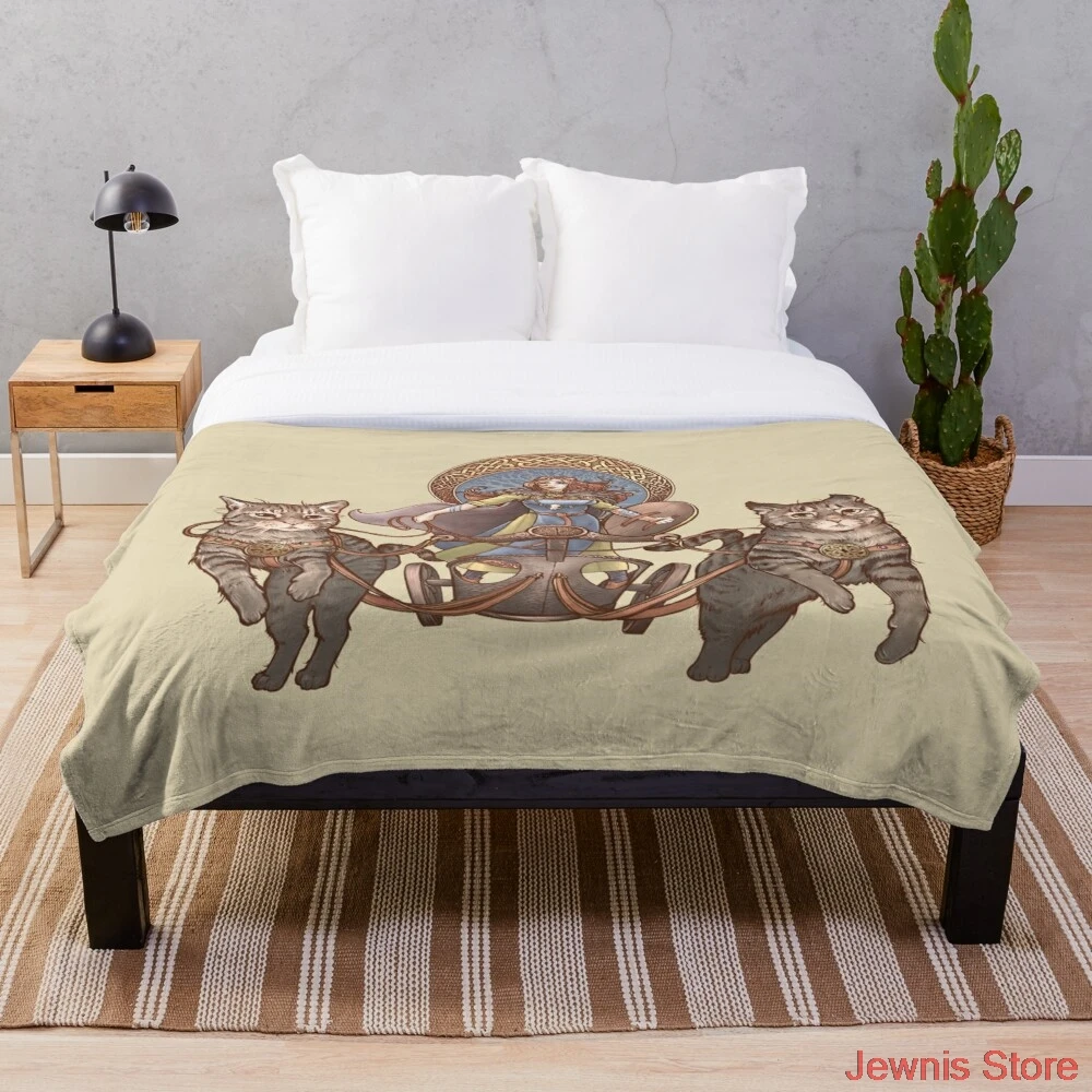 Freya Driving Her Cat Chariot Throw Blanket Fleece for Beds Thick Quilt Fashion Bedspread Sherpa Throw Blanket Adults Kids
Freya Driving Her Cat Chariot Throw Blanket Fleece for Beds Thick Quilt Fashion Bedspread Sherpa Throw Blanket Adults Kids