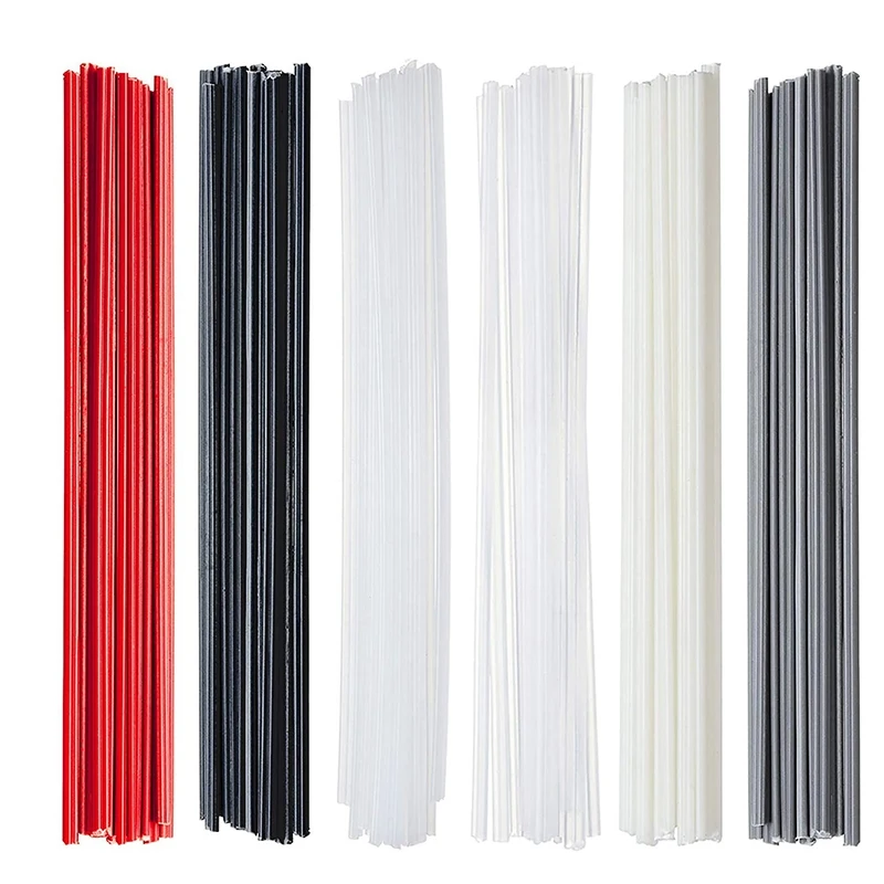 

60PCS Plastic Welding Rods-PP/PVC/PE/ABS/Plastic Welder Rods Kit For Car Bumper Plastic Repair(Beige/White/Grey/Black)