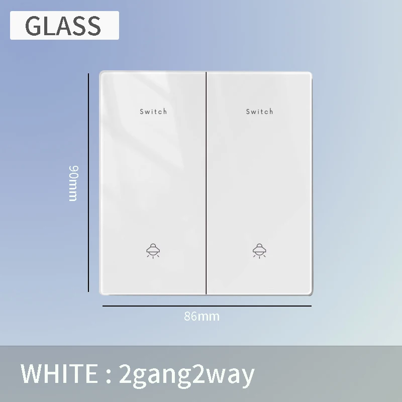 Настенный стеклянный выключатель, Ультратонкий белый переключатель для дома, 1/2/3/4 клавиши, 1/2 канала 
Настенный стеклянный выключатель, Ультратонкий белый переключатель для дома, 1/2/3/4 клавиши, 1/2 канала
