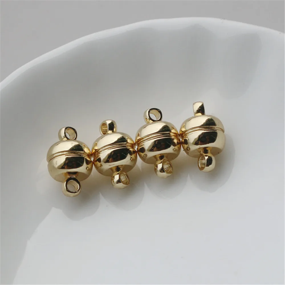 14K gold color DIY accessories suction buckle bread steamed bun shape 7mm bracelet necklace magnet connection
14K gold color DIY accessories suction buckle bread steamed bun shape 7mm bracelet necklace magnet connection