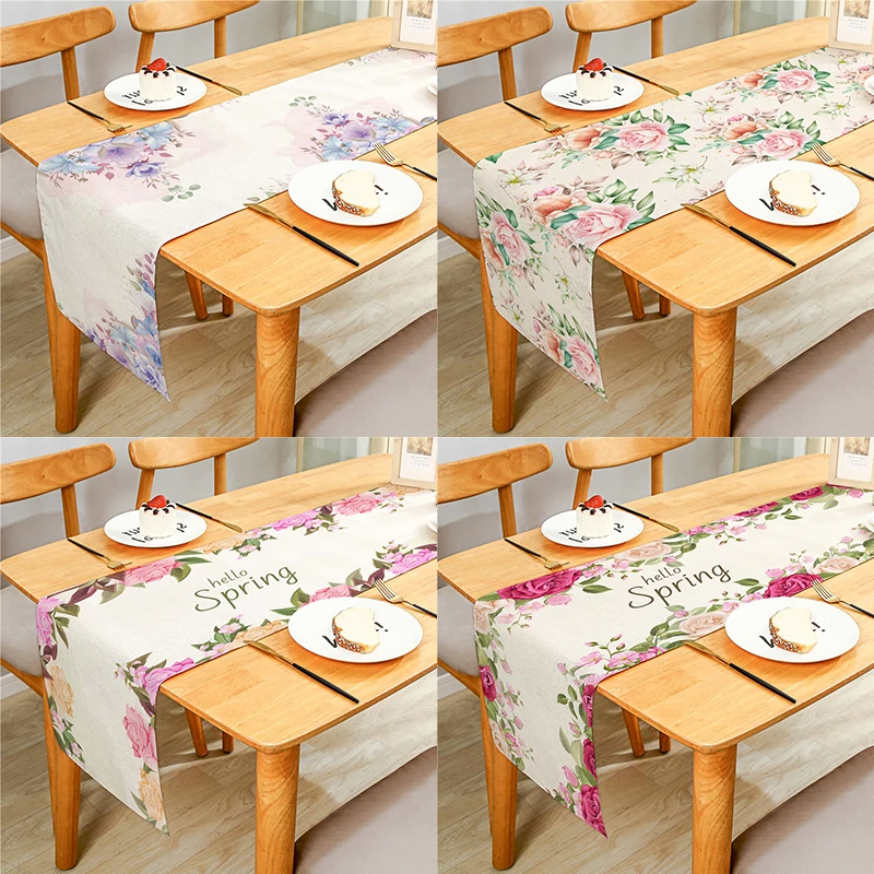 Various Pink Red Floral Pattern Linen Rectangular Table Runner Cloth Cover Anti-Slip Stain For Dinner Celebrate Party Decor
Various Pink Red Floral Pattern Linen Rectangular Table Runner Cloth Cover Anti-Slip Stain For Dinner Celebrate Party Decor