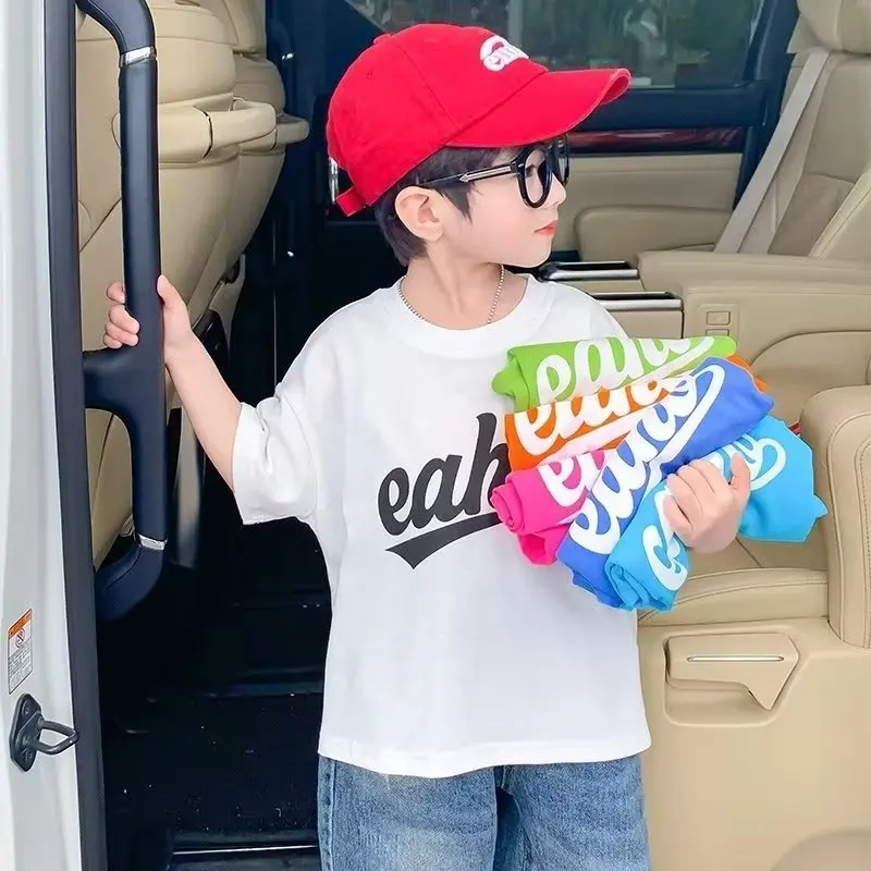 Straight Letter Children's Text Fashion Ins Round Neck Harajuku Digital Summer New Trend T-shirt Men
Straight Letter Children's Text Fashion Ins Round Neck Harajuku Digital Summer New Trend T-shirt Men